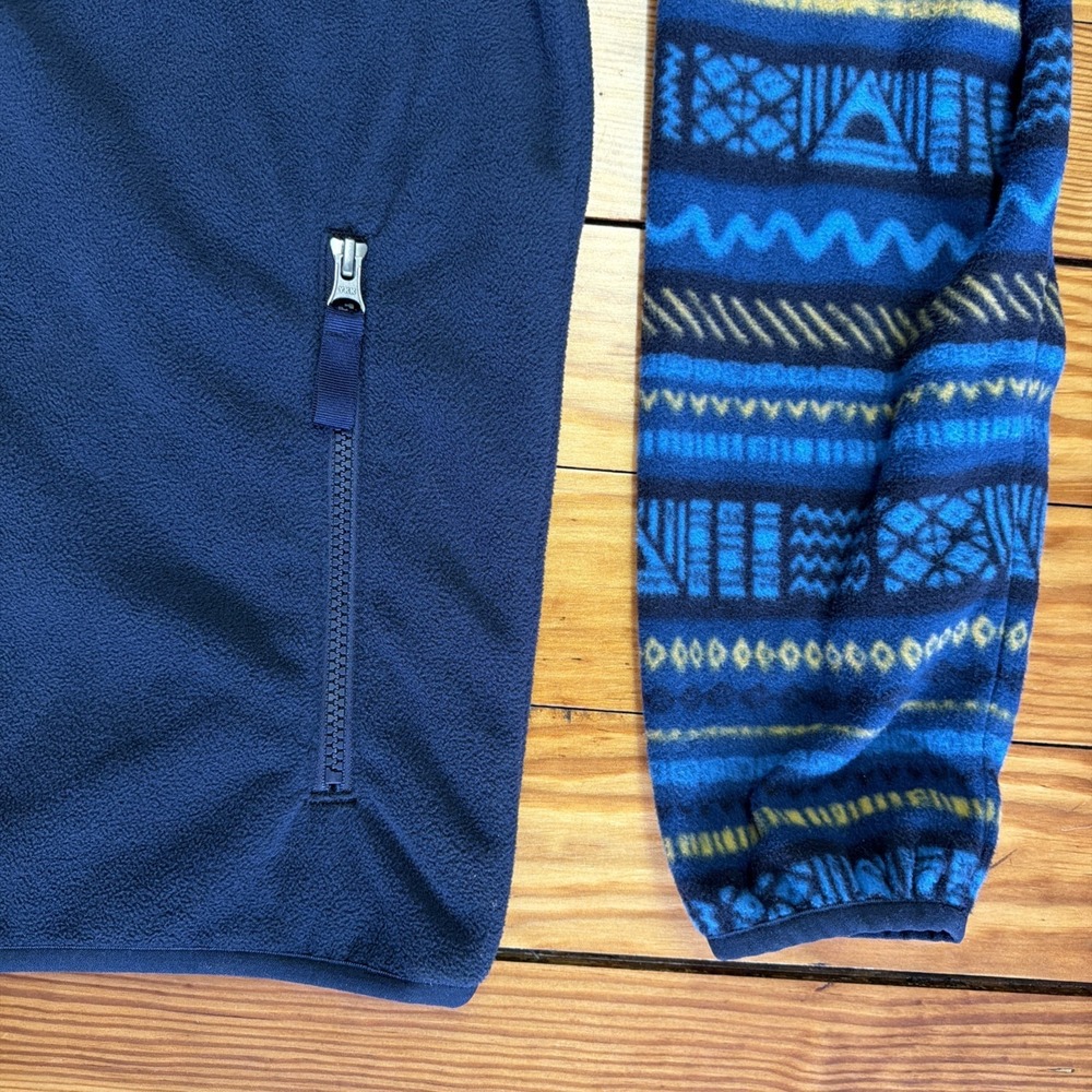 Passenger Men's Set Off Recycled Polar 1/4 Zip Fleece Pullover XL Blue Yellow - Picture 4 of 13